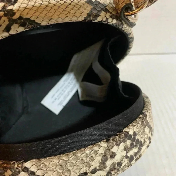 Zara snakekin print faux leather shoulder handbag - Picture 6 of 8
